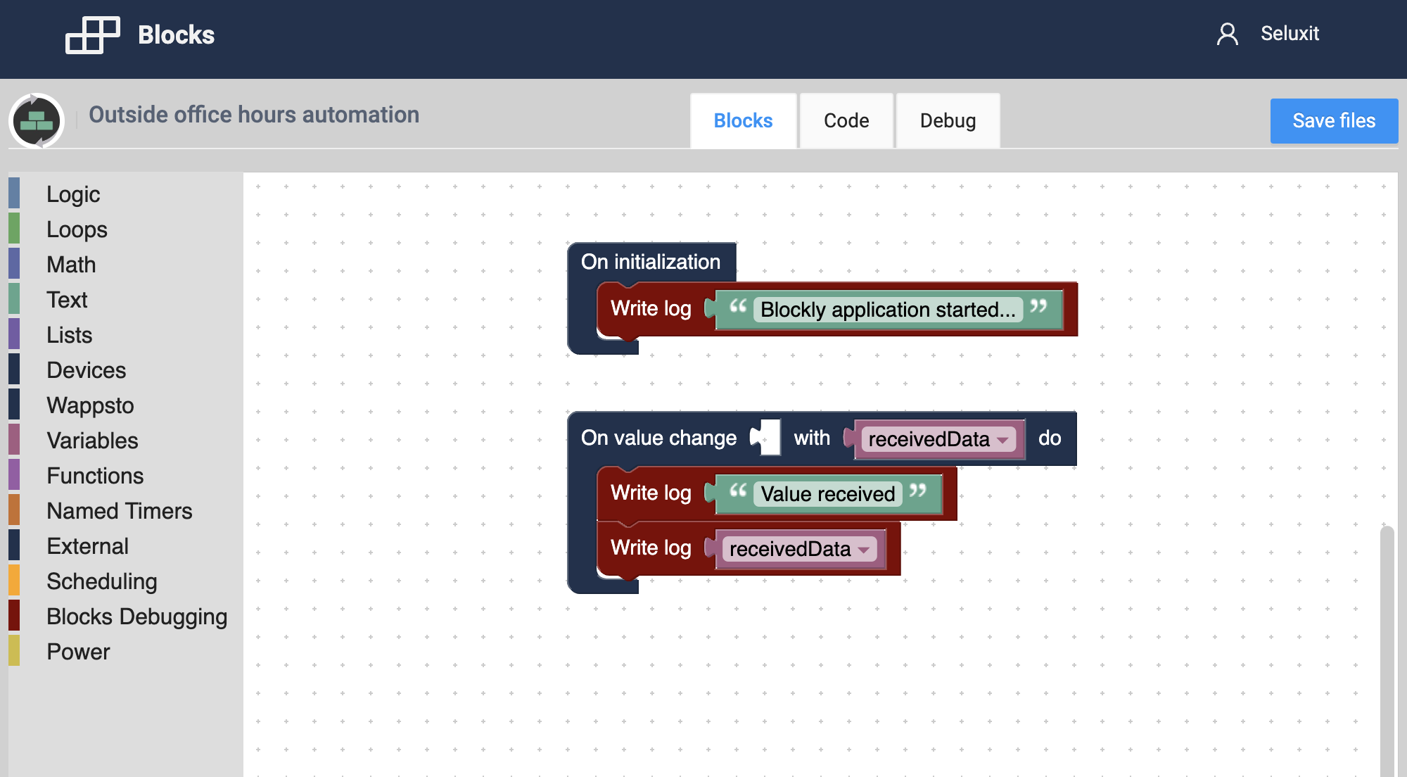 Blockly app. Initial setup