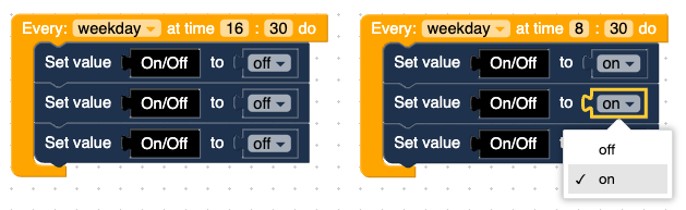 Scheduling blocks